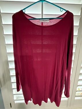 Kiki larue Plum Long Sleeve Tunic Top